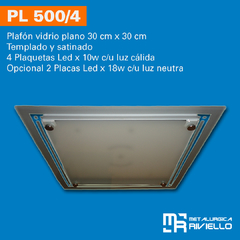 PL500/4 - Plafones Con 4 Plaquetas LED Descartables!! Únicos En El Mercado!! - comprar online