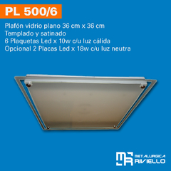 PL500/6 - Plafones Con 6 Plaquetas LED Descartables!! Únicos En El Mercado!! - comprar online