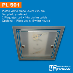 PL501 - Plafón con LED 2x10W removibles y directos a 220v UNICO en el mercado!!! - comprar online
