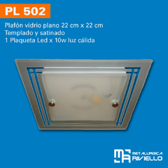 PL502 - Plafón Con Plaqueta LED Descartable!! Único y original!! - comprar online