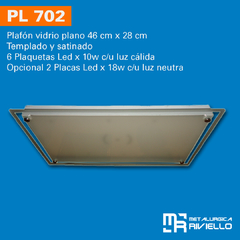 PL702 - Plafón 6 Plaquetas Led Descartables!! Únicos En El Mercado!! - comprar online