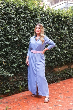 Vestido Ana Liso Azul - comprar online