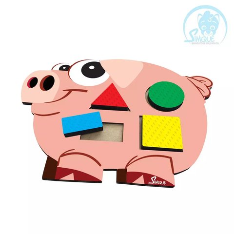 Quebra-Cabeças Pinão Formas Geométricas - Simque Brinquedos Educativos
