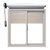 Ventana Aluminio Blanco Vidrio Entero 200x110 + Cortina Ref