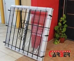 Ventana Aluminio Blanco 1,20 x 1,10 Con Reja Redondo Del 12 - comprar online