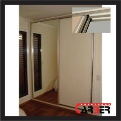 Frente de Placard Integral en Melamina Blanca 2,37 a 2,67 x 2,60