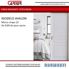 PUERTA PLACA AVALON GROMANTI MASONITE TEXTURADA ABERTURAS CARBER