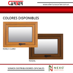 Brazo de Empuje desplazable de PVC Linea confort Símil Madera de 0,60 x 0,60 Vidrio 4mm - comprar online