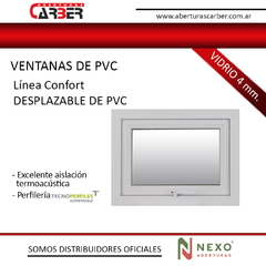 brazo de empuje desplazable blanco nexo aberturas carber