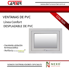 brazo de empuje desplazable blanco nexo aberturas carber