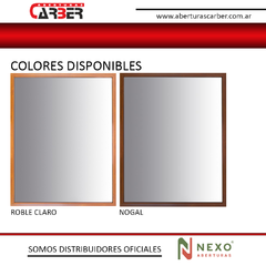 Paño Fijo de PVC Linea confort Símil Madera de 1,20 x 1,50 Vidrio de 4mm - comprar online