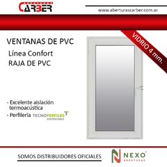 raja de pvc blanco nexo aberturas carber