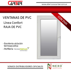 raja de pvc blanco nexo aberturas carber