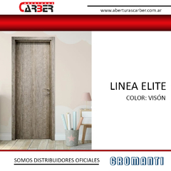 Puerta Placa ELITE Gromanti 0,80 x 2,20 Marco de Madera con Contramarcos Regulables - Aberturas Carber