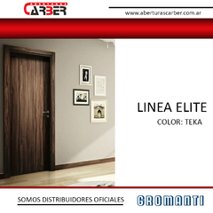 Puerta Placa ELITE Gromanti 0,80 x 2,20 Marco de Madera con Contramarcos Regulables