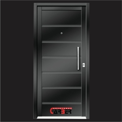 Puerta con Lateral 1,20 x 2,00 Italo Machimbrada CH18 con Barral - comprar online