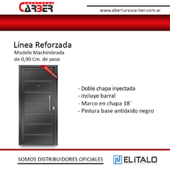 Puerta Doble chaoa Inyectada 0,90 Italo Machimbrada CH18 con Barral