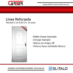 Puerta Doble chapa Inyectada Línea Reforzada Modelo 2 Reforzada de 0,90 Italo