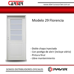 Puerta Pavir 29 florencia medio postigo Inyectada Pintura Final - comprar online