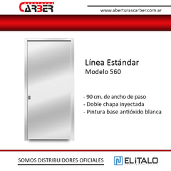 Puerta Doble chapa inyectada Italo Modelo 560 Linea estandar 90