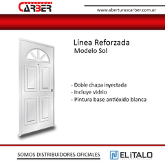 Puerta Doble chapa inyectada Italo Modelo Sol Linea Reforzada