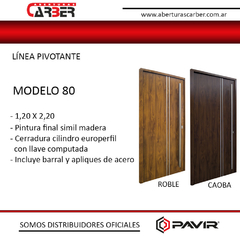 PIVOTANTE SIMIL MADERA PAVIR ABERTURAS CARBER