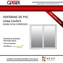 ventana pvc blanco nexo aberturas carber