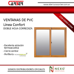 ventana pvc simil madera