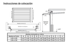 Porton Corredizo Manual Marco Chapa 18 Ciego/Postigo 2,40 x 2,00 - comprar online