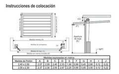 Porton Corredizo Automatico Hoja CH20 Ciego/Postigo 2,40 x 2,00 - comprar online