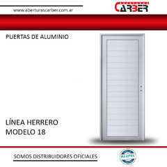 puerta de aluminio linea herrero aberturas carber
