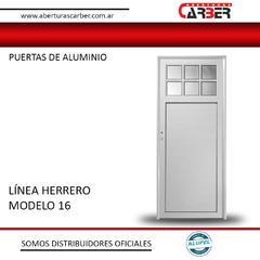 puerta de aluminio linea herrero aberturas carber 