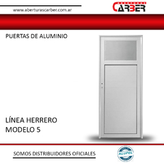 puerta de aluminio linea herrero aberturas carber