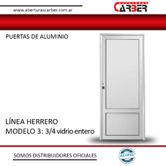 puerta de aluminio linea herrero aberturas carber