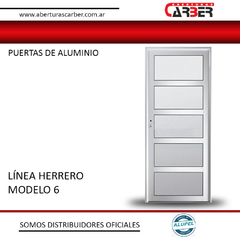 puerta de aluminio linea herrero aberturas carber