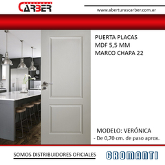 puerta placa modelo veronica en mdf gromanti aberturas carber