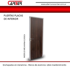 Puerta Placa CUBO Linea clásica enchapada en Melamina Marco Aluminio 70/80 - comprar online
