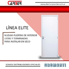 Puerta Placa ELITE Gromanti 0,80 x 2,20 Marco de Madera con Contramarcos Regulables