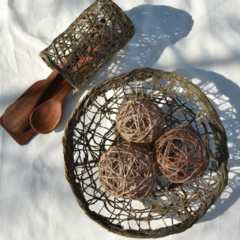 Bandejas | yute natural tonos verdes degarde