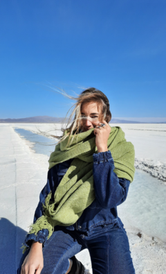 Chal Carola XXL | Verde Unisex 100% lana de oveja - tienda online