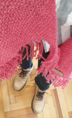 Ruana camile | Rosa