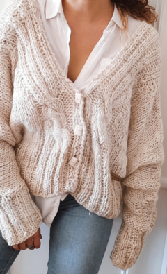 Saco TORONTO oversize |Mangas murcielago Natural - comprar online