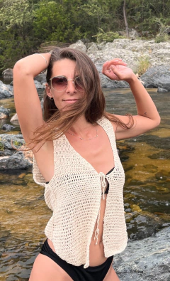 Chaleco Josefina | Tejido Puro hilo de Algodón - tienda online