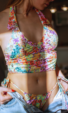 Imagen de SET Mandarine Estampado Top+Less