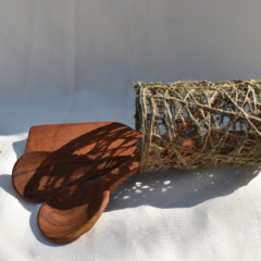 Canasto | yute natural tonos verdes degarde - comprar online