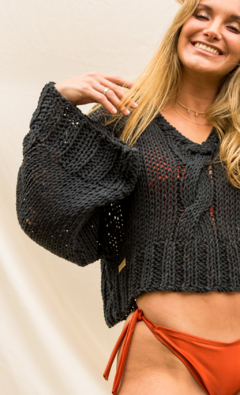 Crop Sweater Toscana | Lana de Algodon puro - comprar online