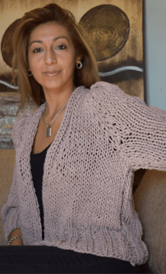 Saco Milan Rosa Pardo | Lana de Algodon puro - tienda online