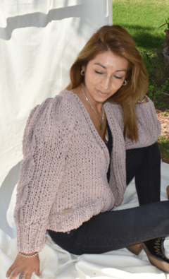 Saco Milan Rosa Pardo | Lana de Algodon puro en internet