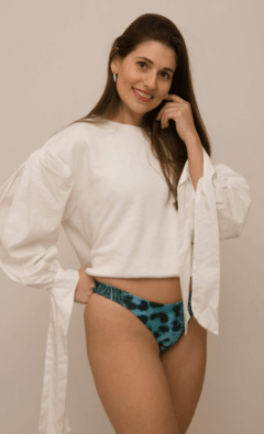 Bombacha Antonia vedetina basic, Less regulable | Print verde