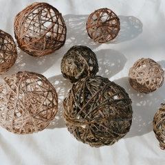 Esferas | yute natural tonos verdes degarde